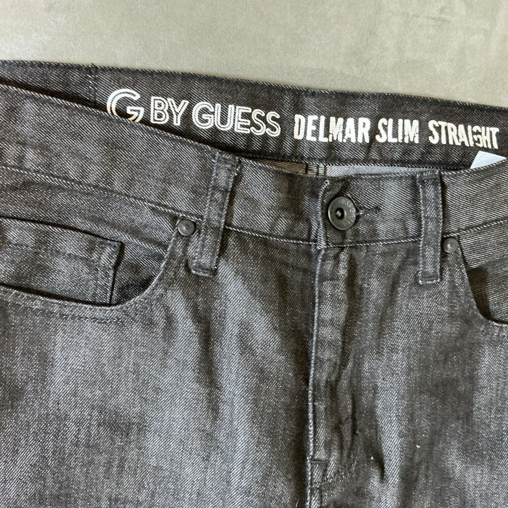 Guess Jeans Delmar Slim Straight 34 X 30 Men’s Black Jeans